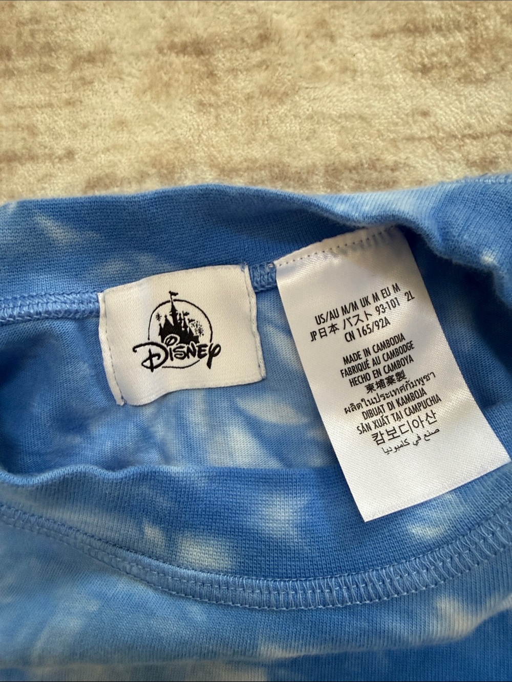 Walt Disney World Blue Tie Dye Mickey & Friends Spirit Jersey Adult Medium - Picture 4 of 5
